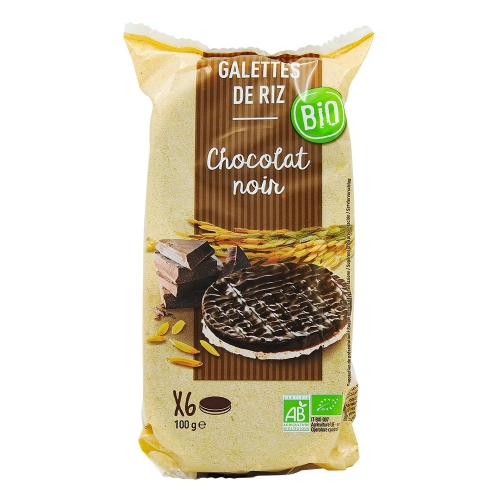 Galettes de riz chocolat noir 100 g Bio