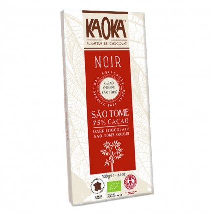 Chocolat noir 75% sao tome 100 g Bio