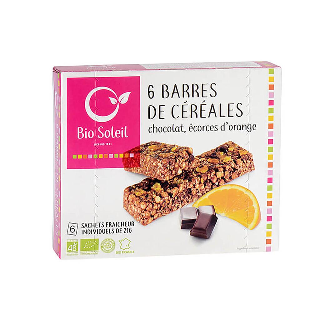Barre céréales chocolat écorce orange X 6 125 g Bio 