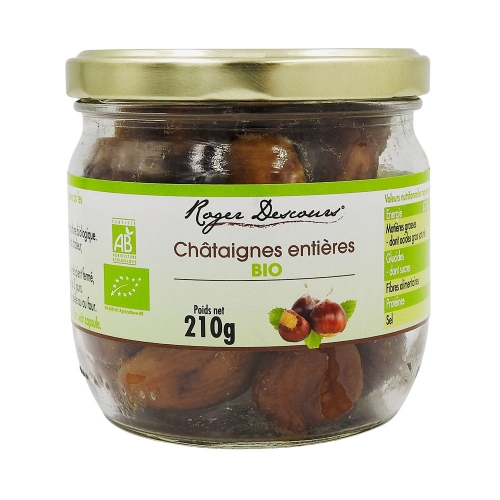 Châtaignes entières cuites 210 g Bio