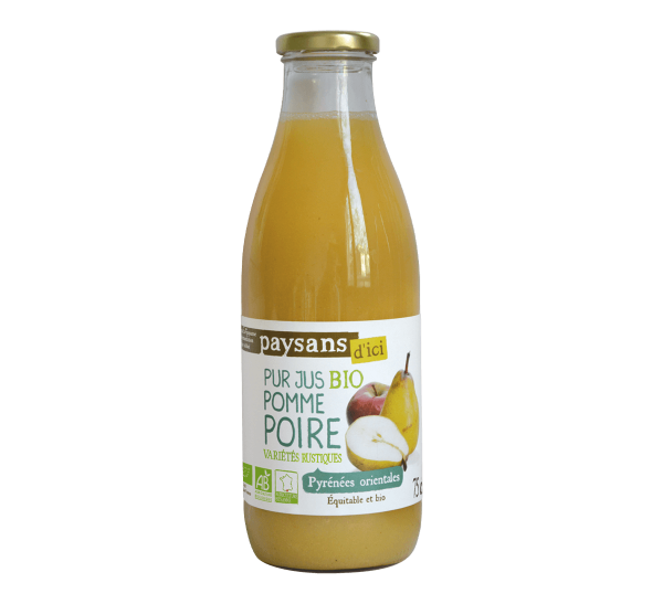 Pur jus pomme poire Rousillon 75 cl Bio