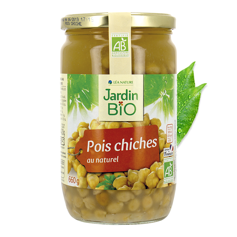 Pois chiches au naturel 660 g Bio