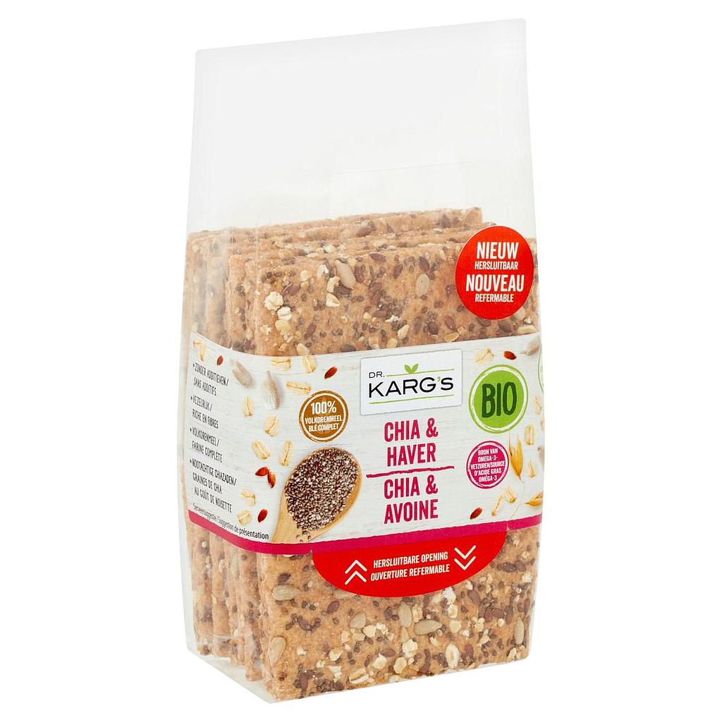 Crackers chia &amp; avoine 200 g Bio