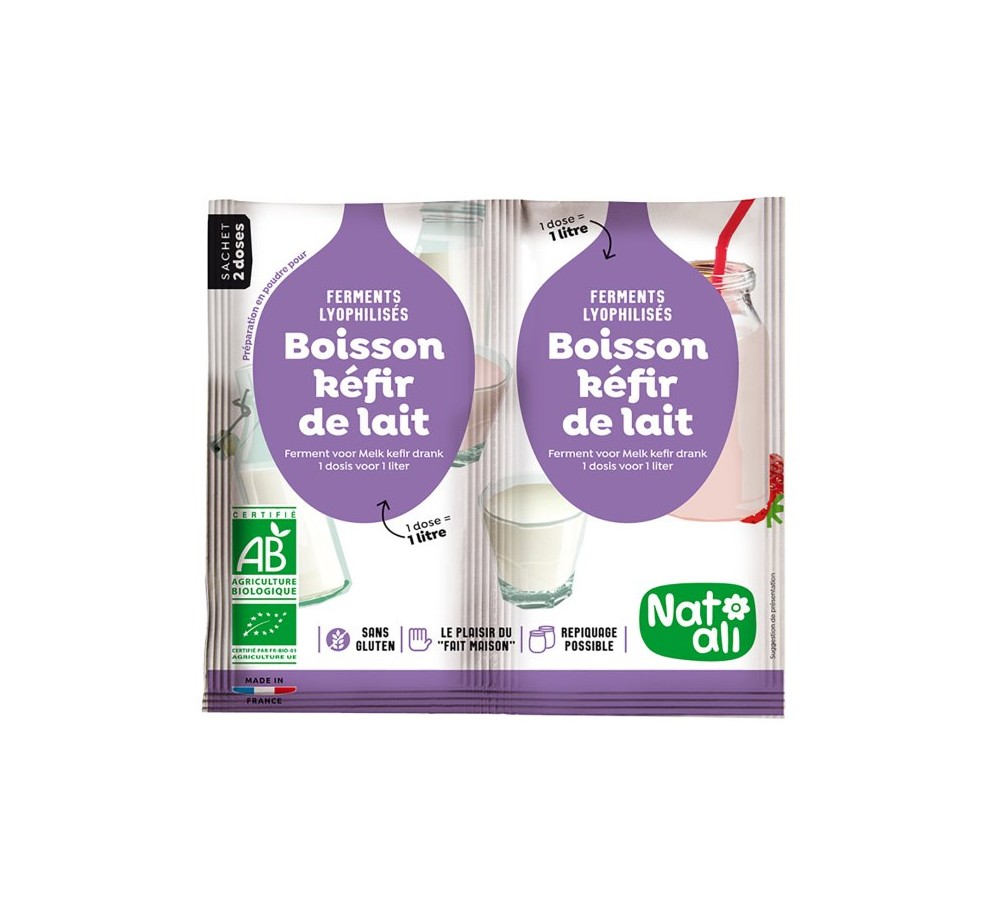 Ferments pour kéfir de lait  2 x 6 g Bio