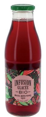 Infusion glacée hibiscus menthe cassis 75 cl Bio 