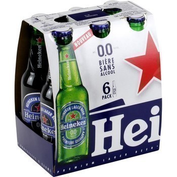 Bière blonde  ss alcool Heineken  6 X 25 cl 