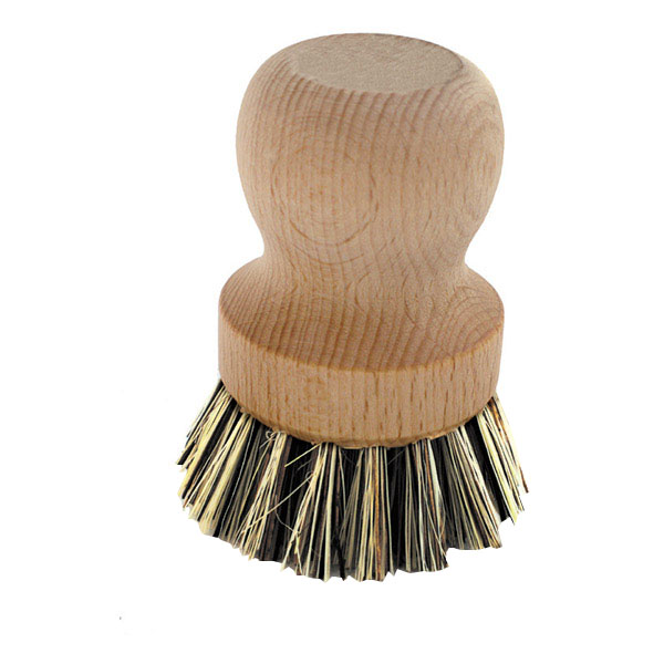 Brosse casserole fibres végétales poignée ergonomique