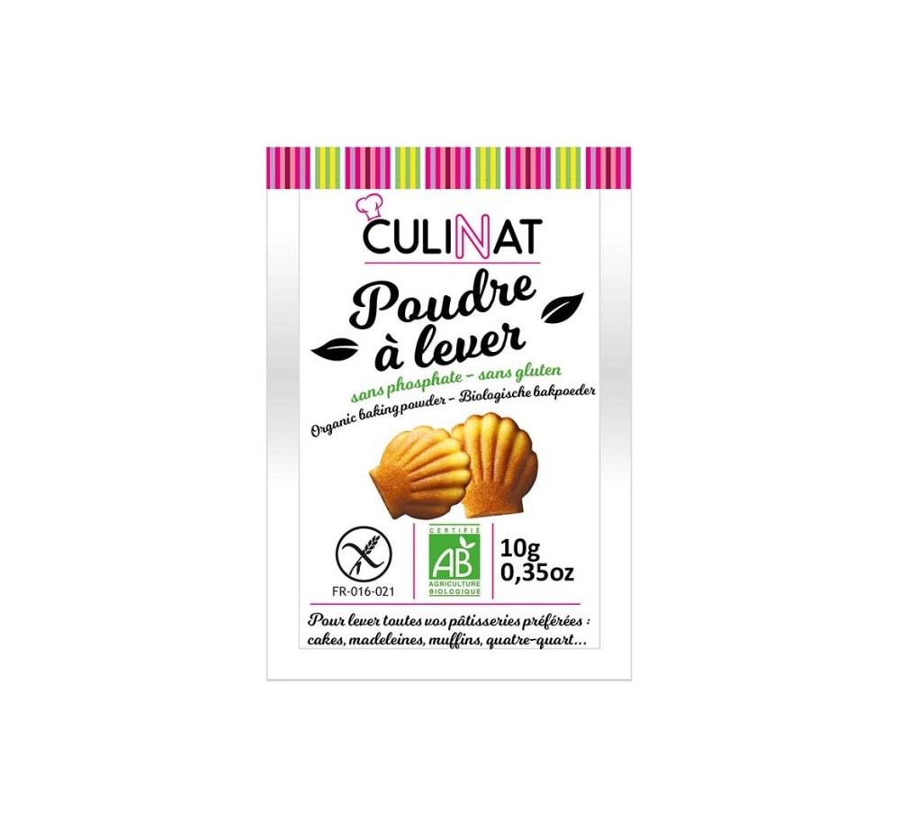 Poudre à lever sans gluten 8 X 10 g Bio 