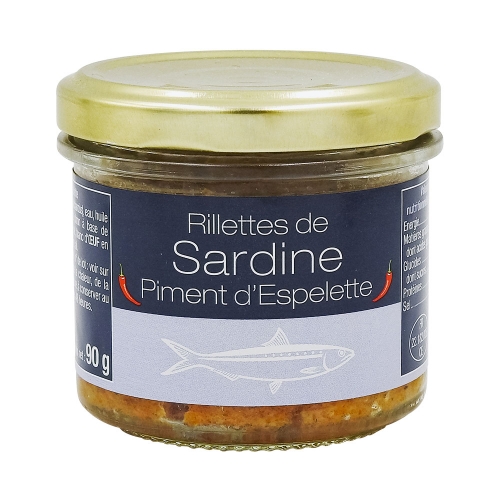 Rillettes de sardines au piment d'Espelette 90 g