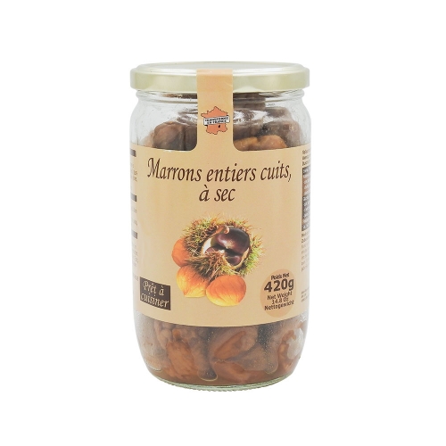 Marrons entiers cuits au naturel bocal 420 g