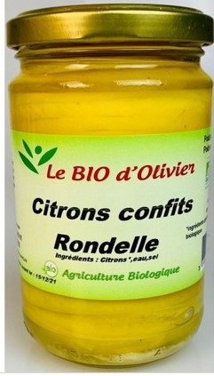 Citrons confits en rondelles 200g Bio
