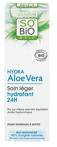 Soin léger hydratant 24 h Aloe vera 50 ml Bio