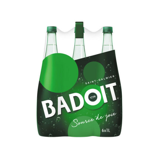 Eau minérale naturelle gazeuse Badoit ou Salvetat 1,15 l 