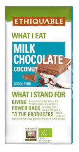 Chocolat lait 42% noix de coco Pérou BIO 100 g
