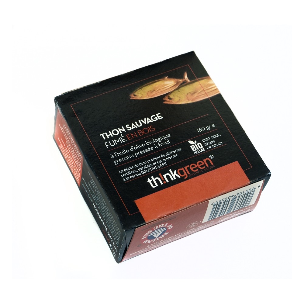 Thon fumé à l'huile d'olive bio 160 g