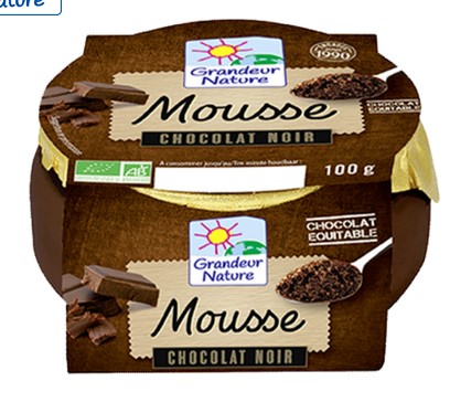 Mousse chocolat noir 100 g Bio