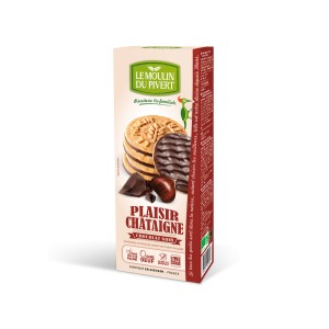 Sablé châtaigne nappé chocolat 130 g Bio