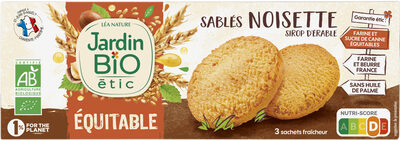 Sablé noisette sirop d'érable 150 g Bio