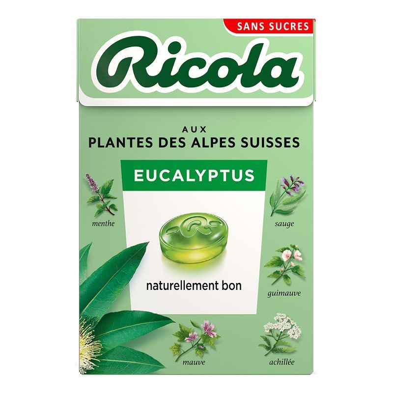 Bonbons Ricola Eucalyptus ss sucre 50 g