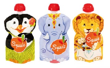 Lot de 3 gourdes réutilisables pour compote Carnaval 