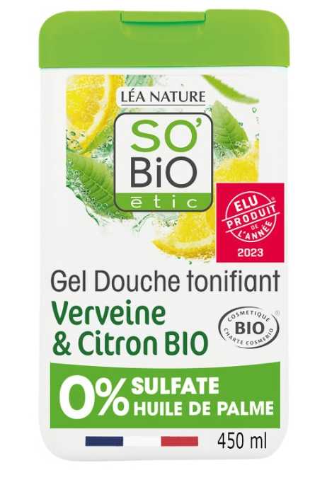 Gel douche tonifiant Verveine Citron Bio 450 ml