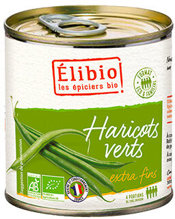 Haricots verts ELIBIO 800 g Bio