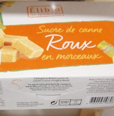 Sucre roux de canne en morceaux ELIBIO 1 kg Bio