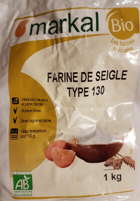 Farine de seigle T 130  1 kg Bio
