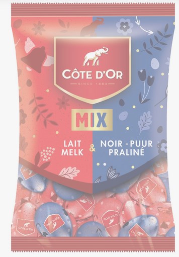 Petits oeufs Pâques chocolat lait - noir - praliné 350 g