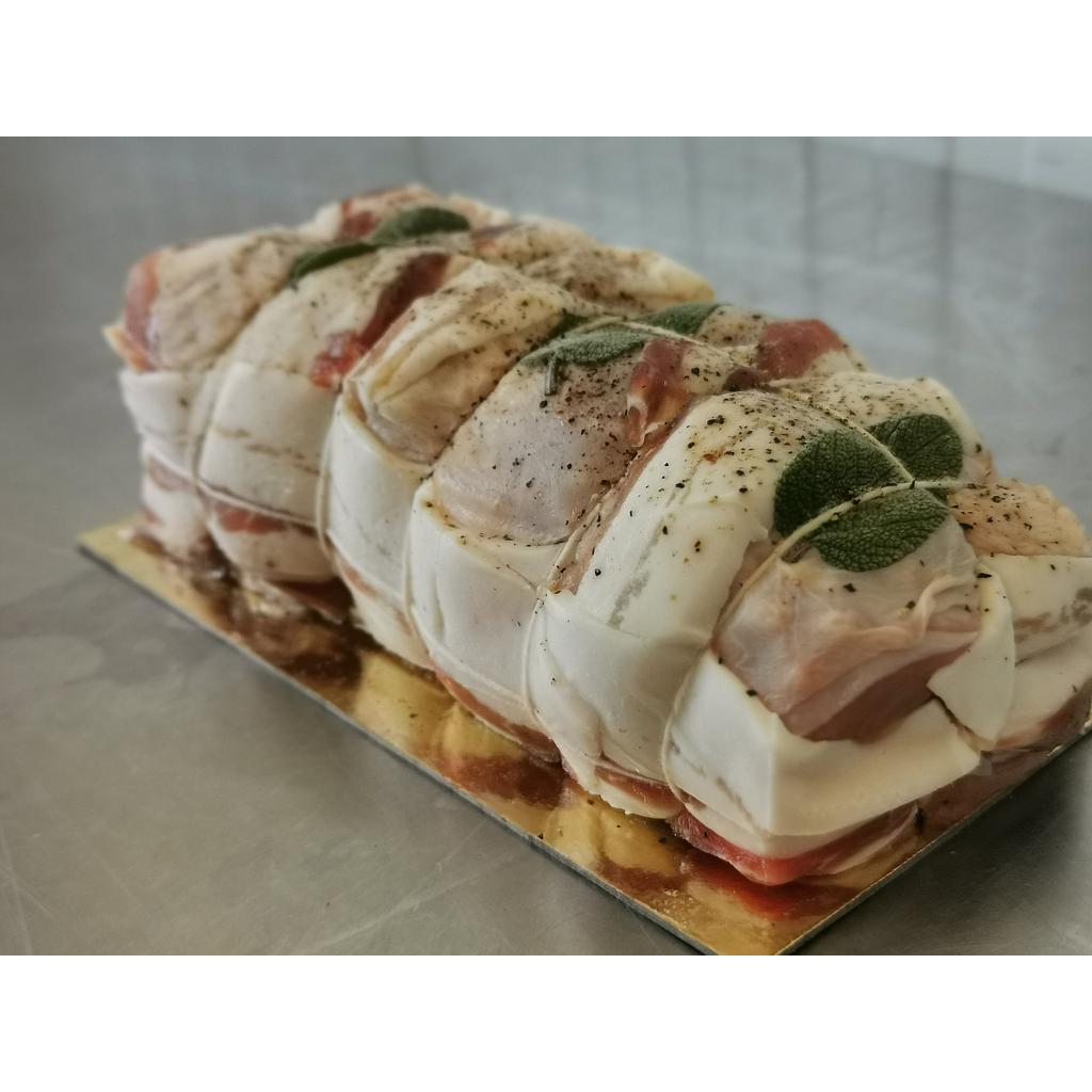 Rôti de poulet farci GAEC La Vie Bio pour 6-8 pers. Prix au Kg Bio 