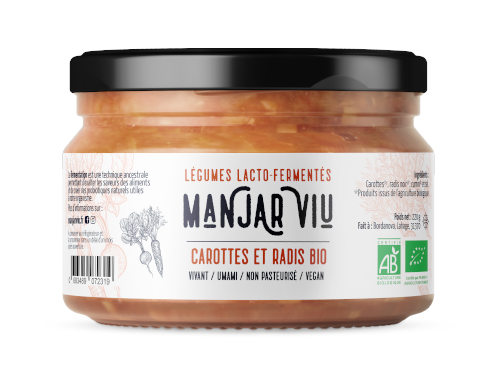 Carottes-radis lacto-fermentées 220 g Bio