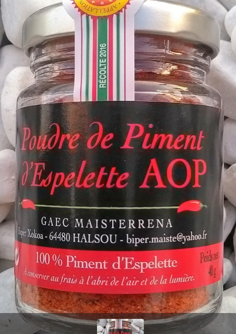 Piment d'Espelette AOP 40 g Bio
