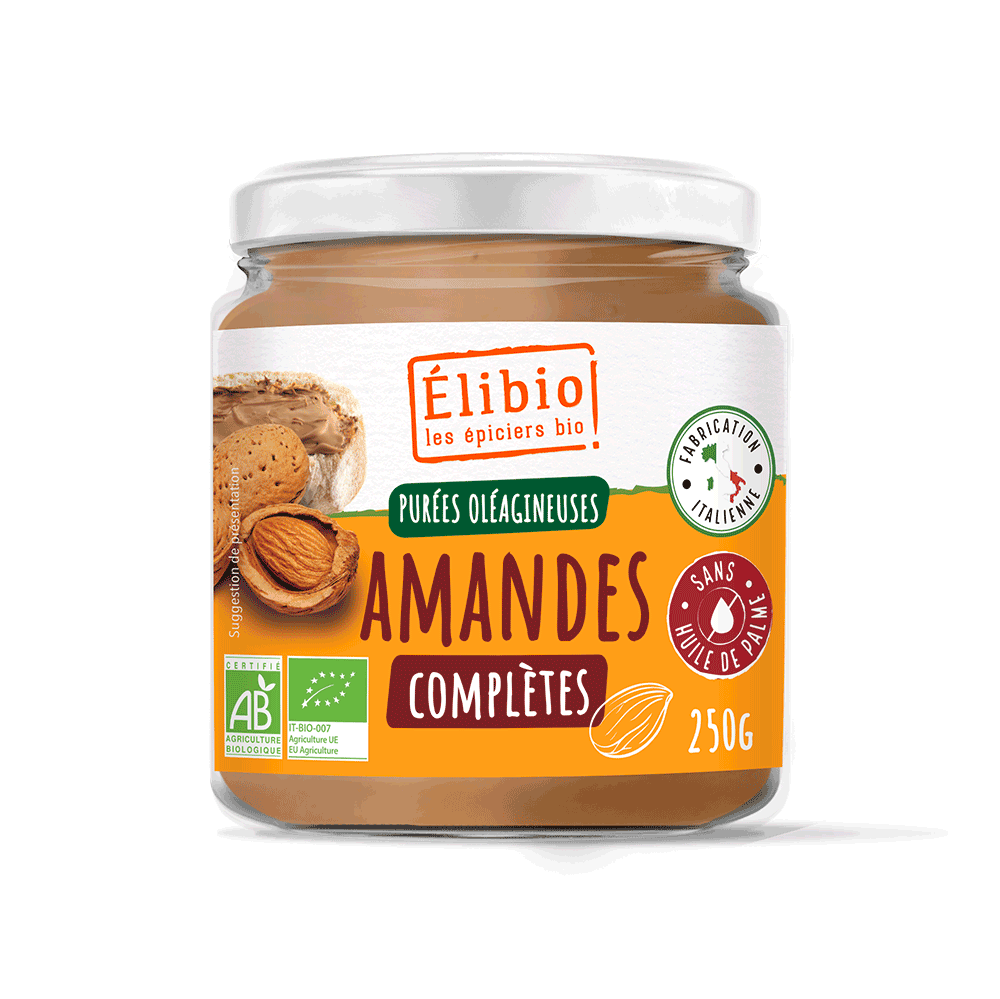 Purée d'amandes complètes  ELIBIO 250 g Bio
