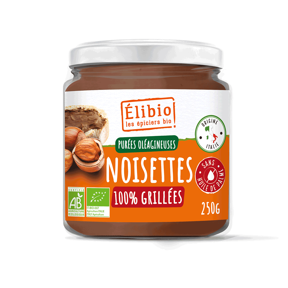 Purée de noisettes ELIBIO 250 g Bio