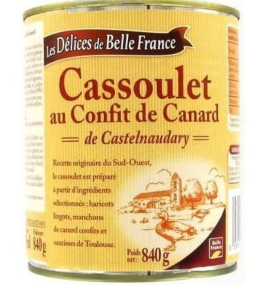 Cassoulet de Castelnaudary au confit de canard Délices Belle France 840 g