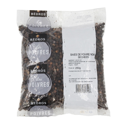 Poivre noir en grains paquet 250 g 