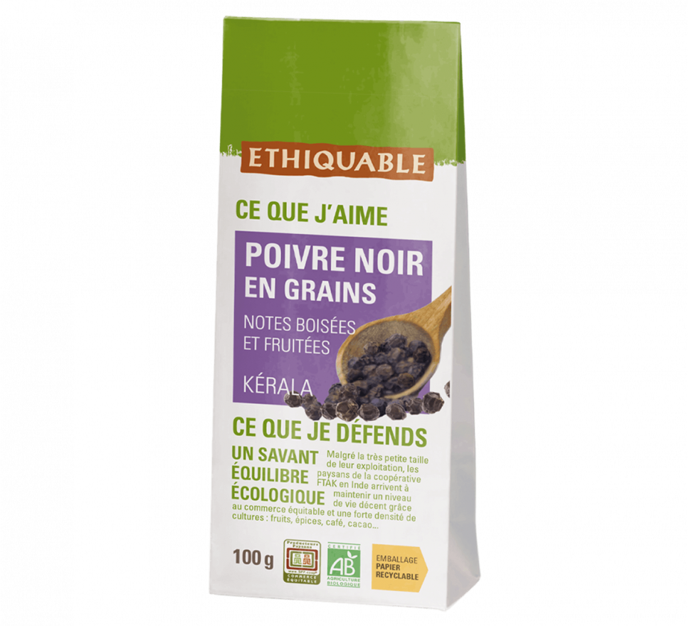 Poivre noir en grains 100 g Bio