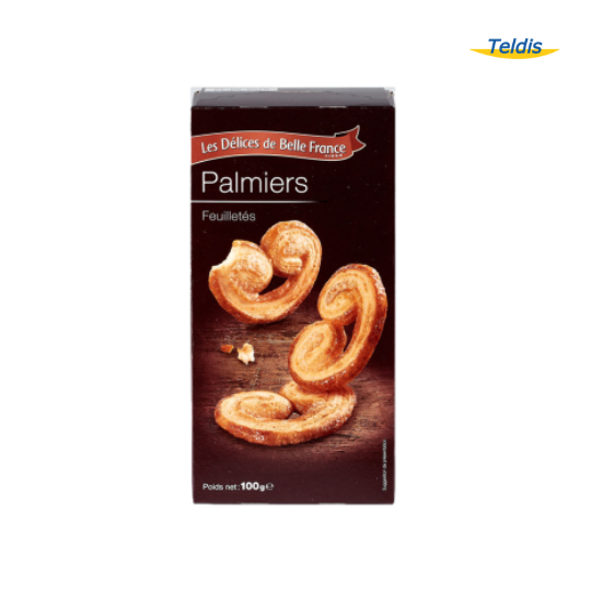 Biscuits palmiers feuilletés125 g 