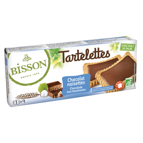 Biscuits tartelettes chocolat noisettes 150 g Bio