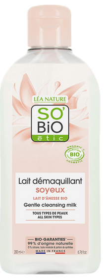 Lait démaquillant soyeux, lait d'ânesse 200 ml Bio 
