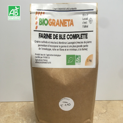 Farine de blé complète T110 Biograneta 1 kg Bio
