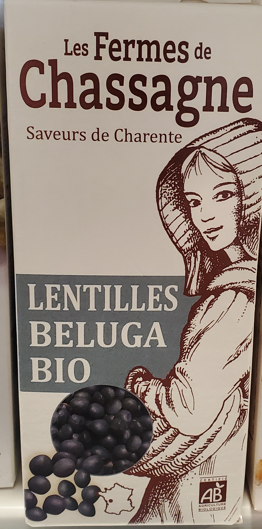 Lentilles noires Fermes de Chassagne 500 g Bio 