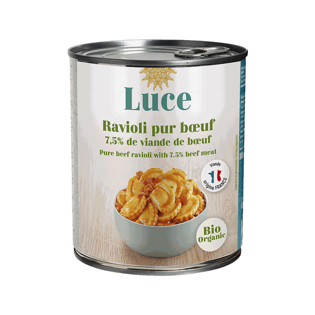 Ravioli pur boeuf Luce 800 g Bio