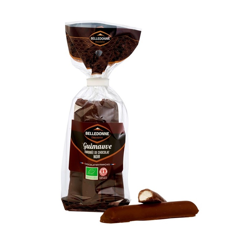 Guimauve enrobée de chocolat noir 55 g Bio 