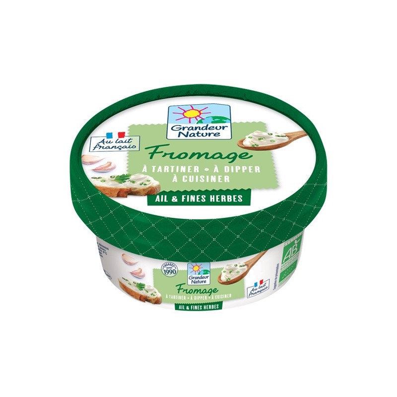 Fromage à la crème ail et fines herbes 150 g Bio