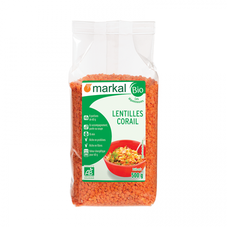 Lentilles corail 500 g Bio