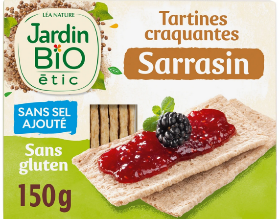 Tartines craquantes sarrasin sans sel sans gluten 150 g Bio 