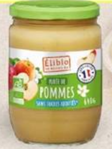 Purée de pomme Elibio 640 g Bio