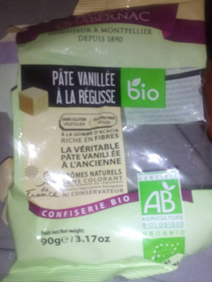 Pâte vanillée à la réglisse 90 g Bio