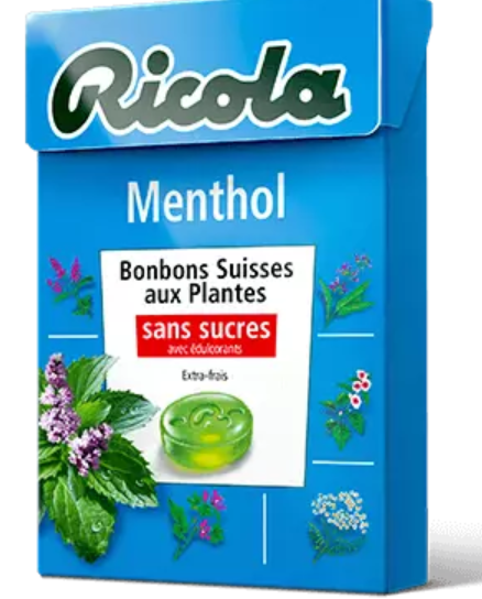 Bonbons Ricola menthol ss sucre 50 g 